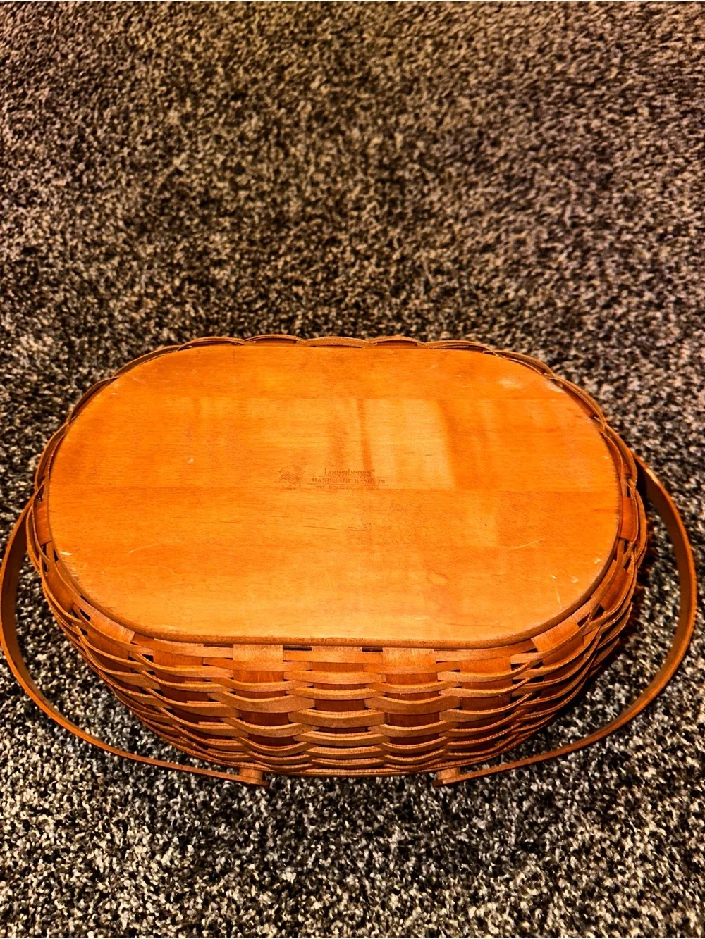 longaberger brown oval market basket